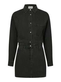 Zoe Denim Dress - Black