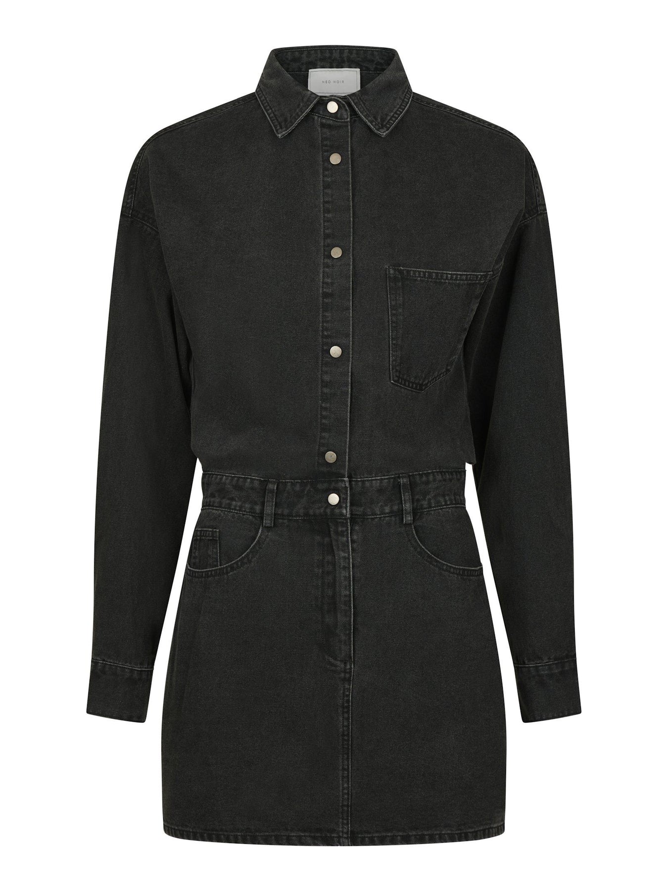 Zoe Denim Dress - Black