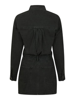 Zoe Denim Dress - Black