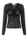 Alisa Stone Mesh Blouse - Black