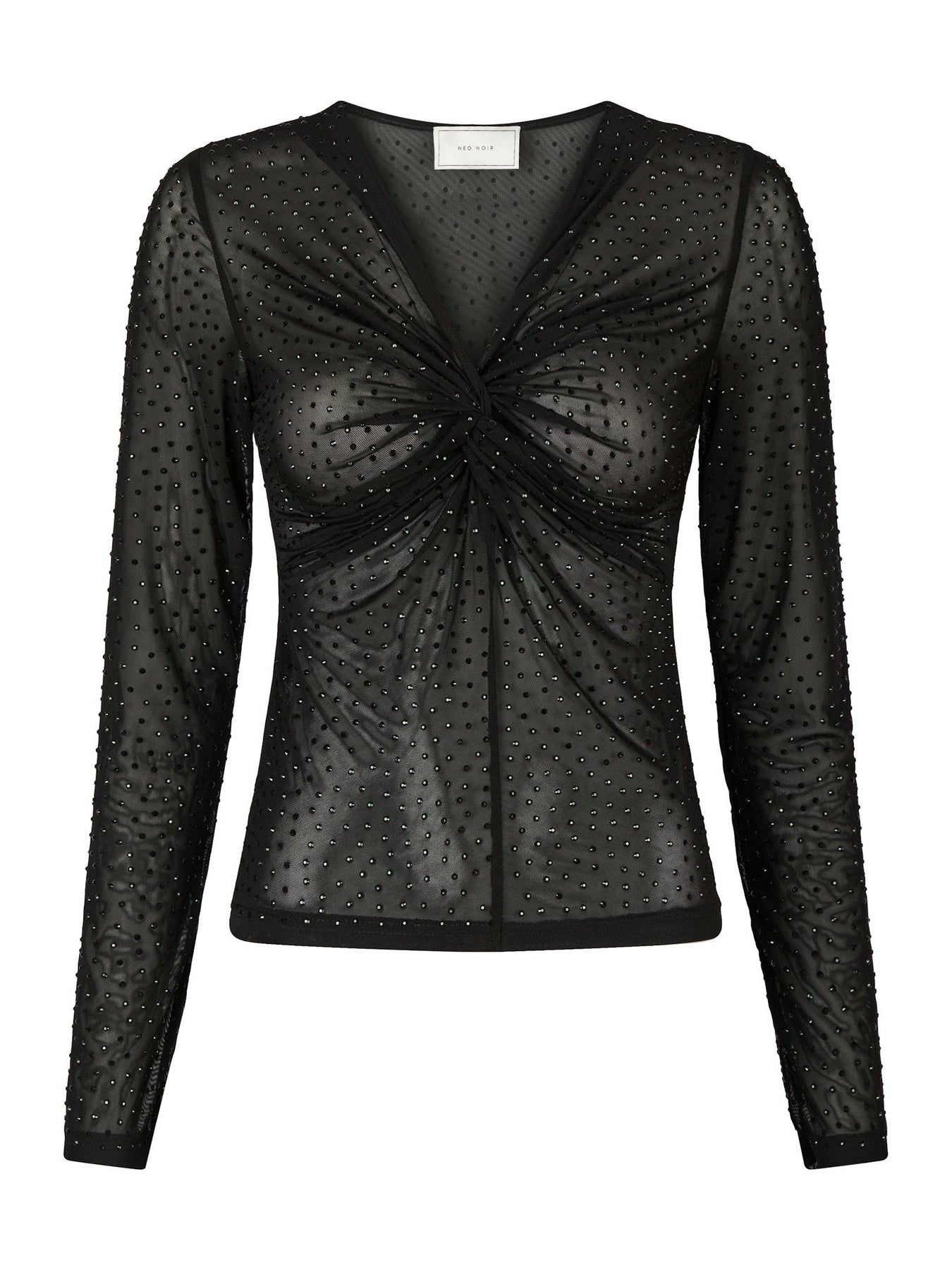 Alisa Stone Mesh Blouse - Black