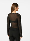 Alisa Stone Mesh Blouse - Black