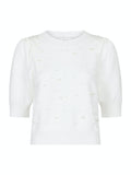 Maia Soft Pearl Knit Tee - Off White