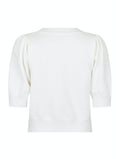 Maia Soft Pearl Knit Tee - Off White