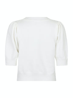 Maia Soft Pearl Knit Tee - Off White