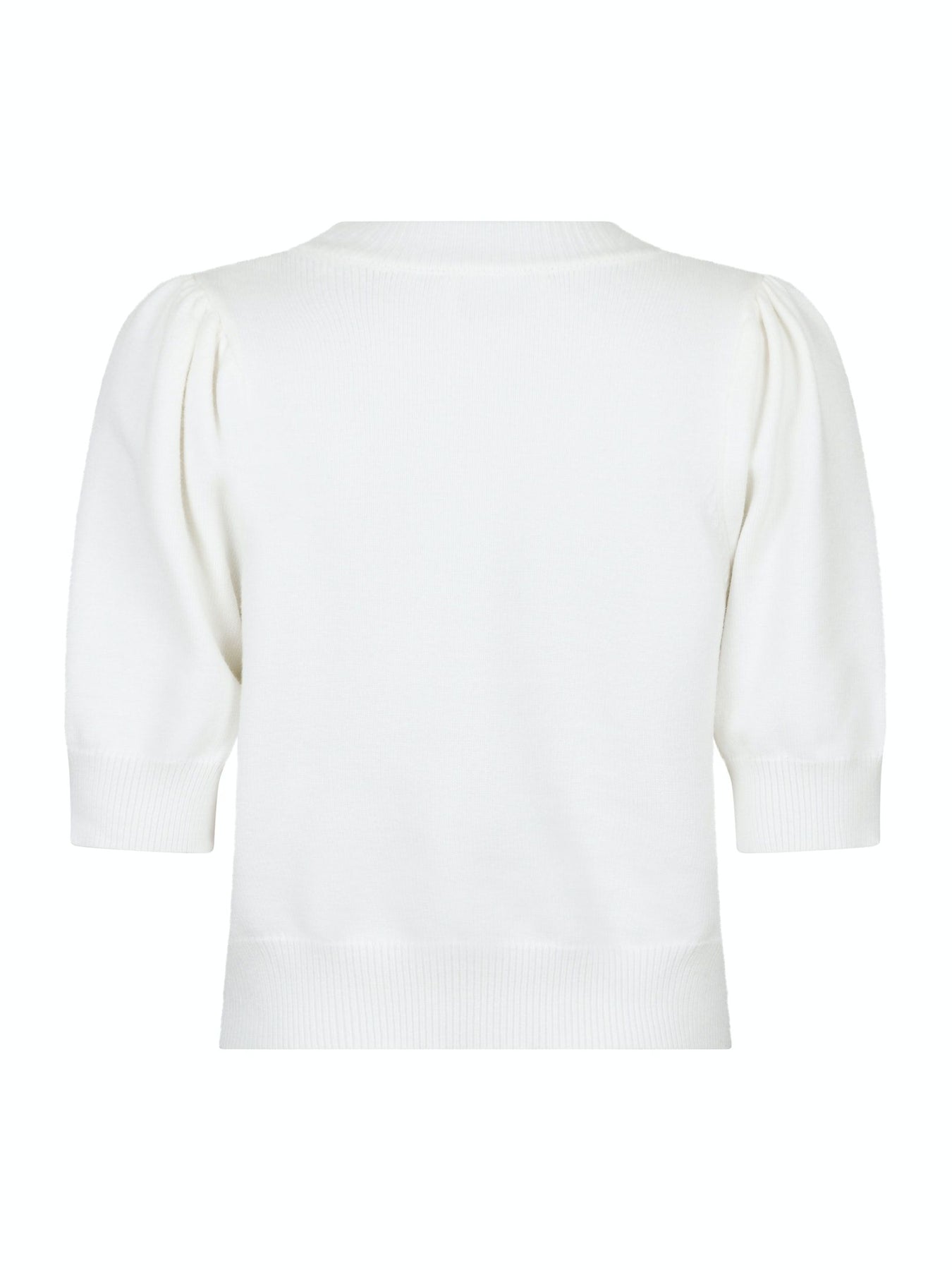 Maia Soft Pearl Knit Tee - Off White