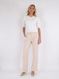 Maia Soft Pearl Knit Tee - Off White