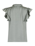 Stella Heavy Sateen Blouse - Smoke Green