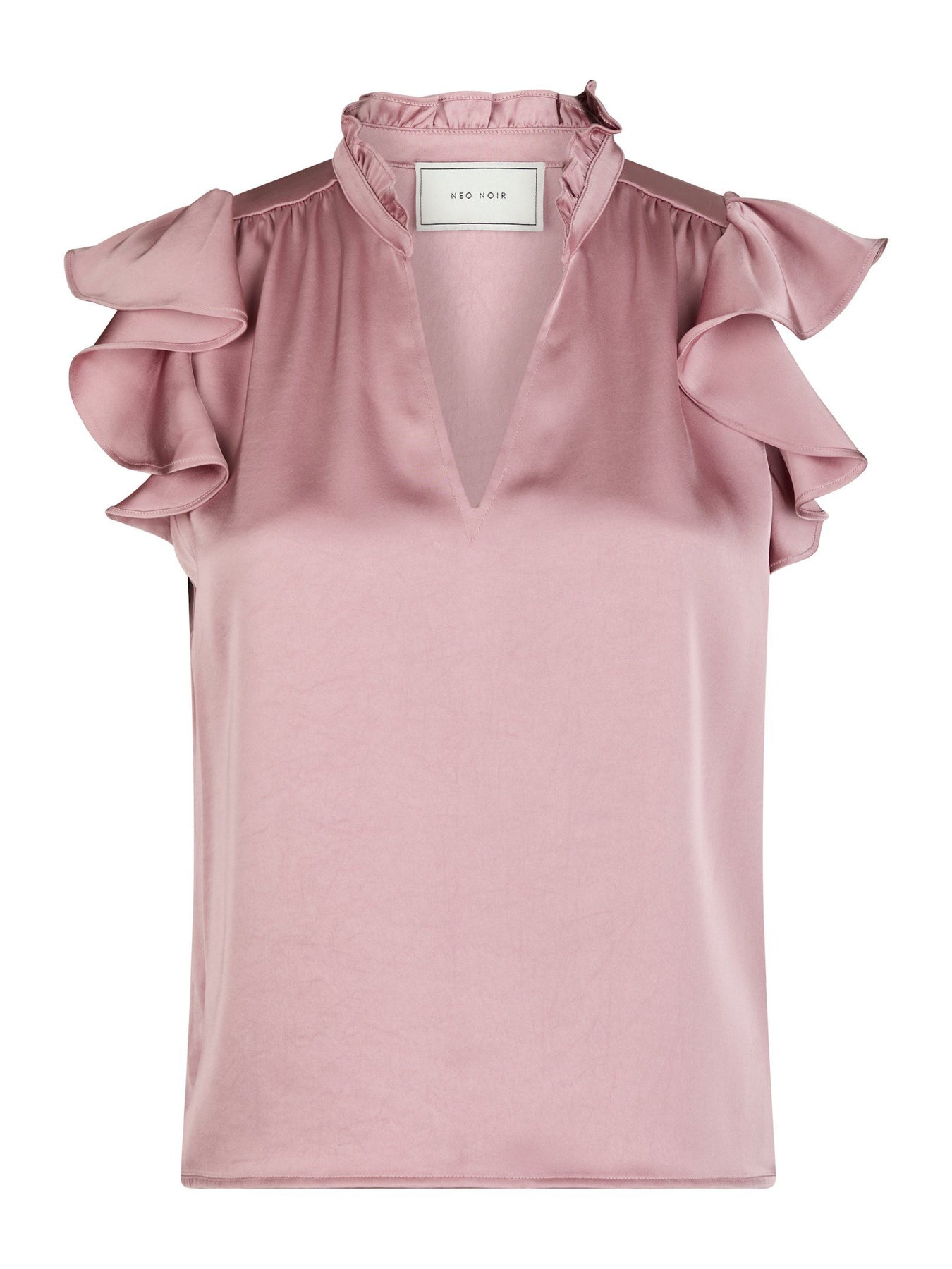 Stella Heavy Sateen Blus - Evening Rose