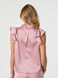 Stella Heavy Sateen Blus - Evening Rose