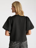 Aska Dull Satin Blouse - Black