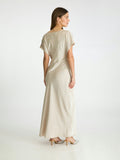 Andrea Heavy Sateen Dress - Champagne