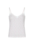 Lindsay Pointelle Heart Top - White