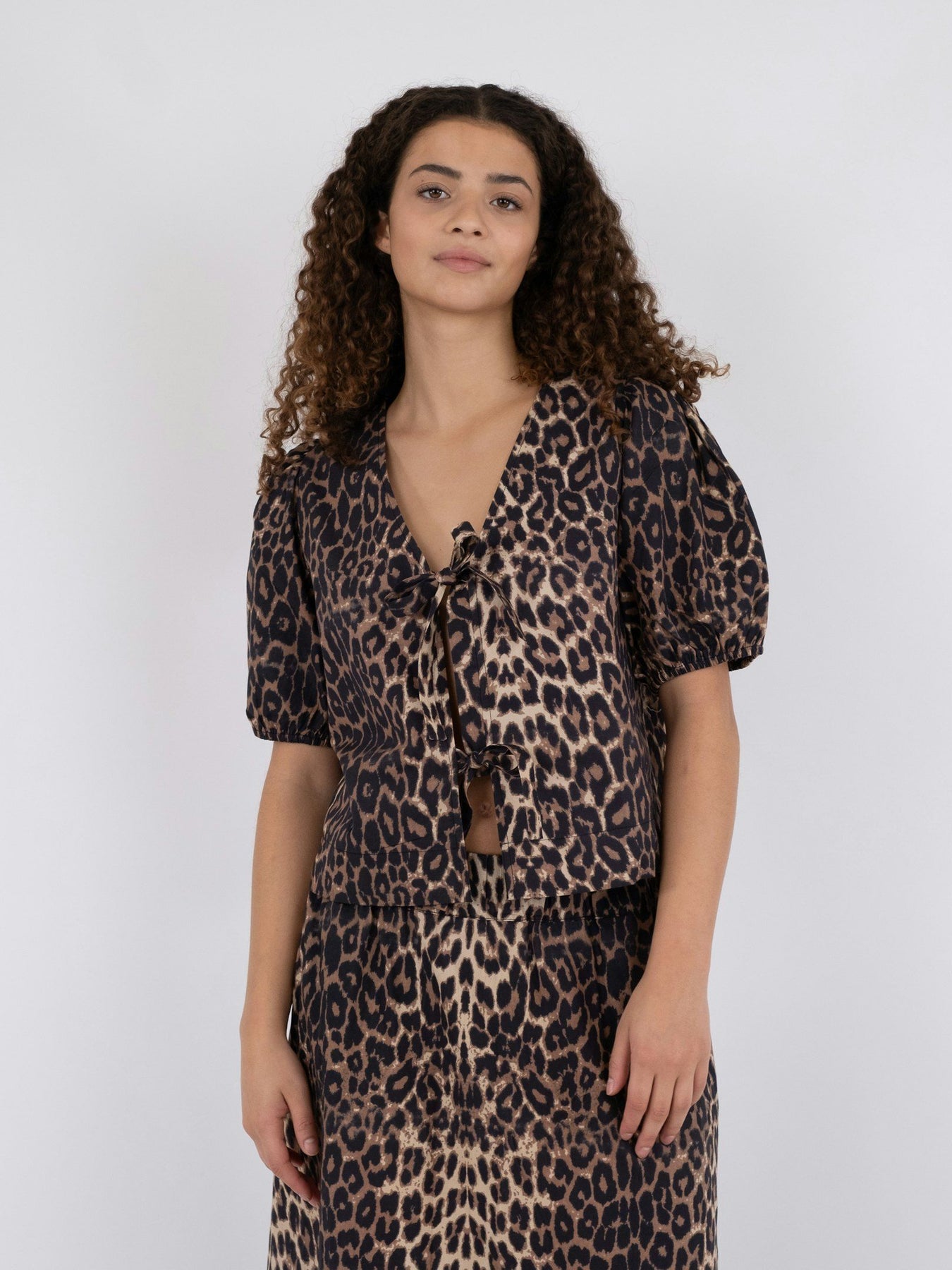 Bianca Leo Blouse - Leopard