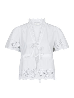 Satsi Embroidery Blouse - White