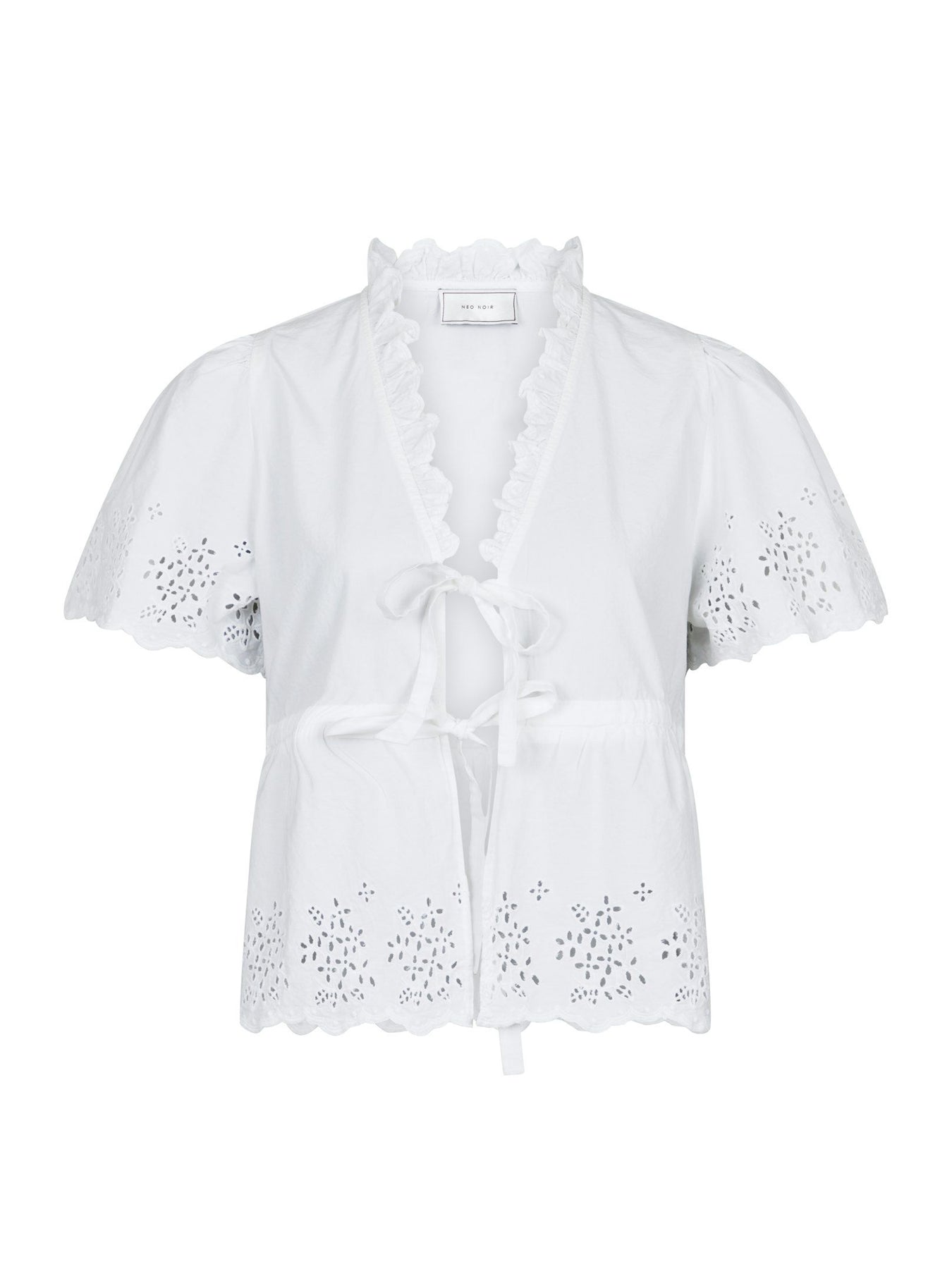 Satsi Embroidery Blouse - White