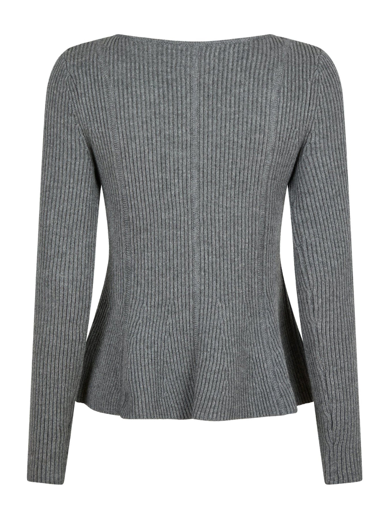 Sorene Knit Blouse - Dark Grey Melange