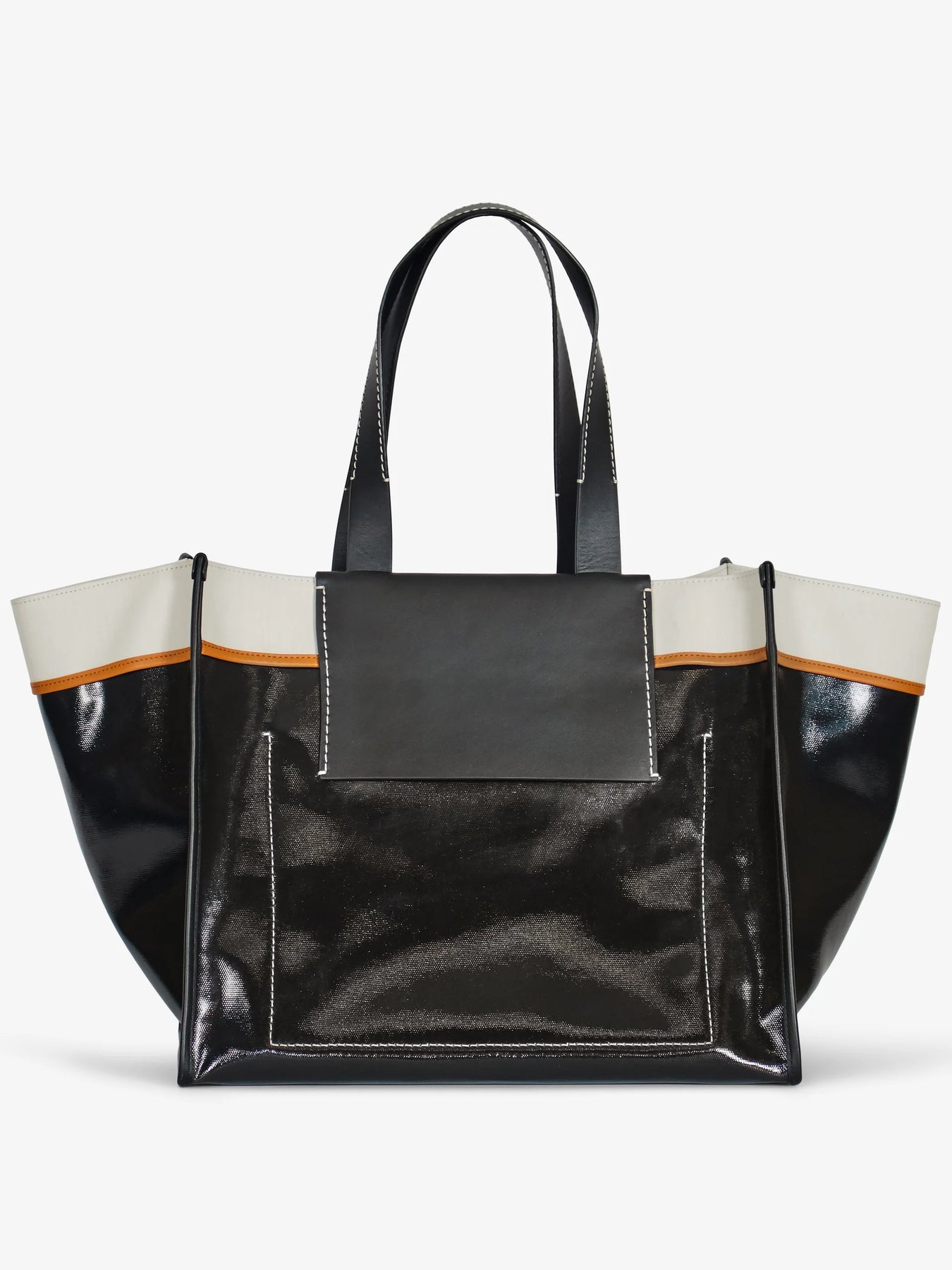 XL Morris Coated Canvas Tote - Black