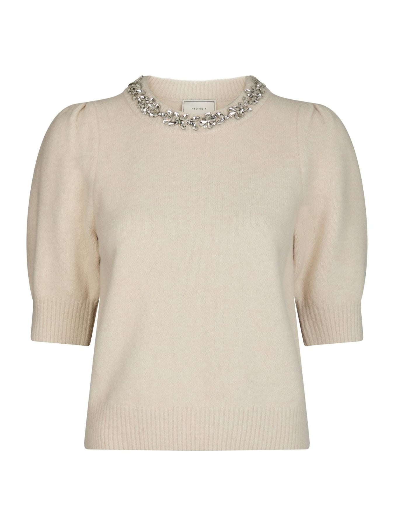 Maia Stone Knit Blouse - Ivory