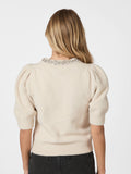 Maia Stone Knit Blouse - Ivory