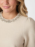 Maia Stone Knit Blouse - Ivory