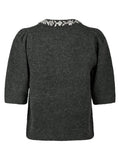 Maia Stone Knit Blouse - Antracit Melange
