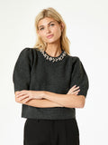 Maia Stone Knit Blouse - Antracit Melange
