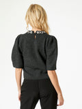 Maia Stone Knit Blouse - Antracit Melange