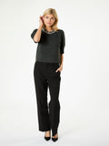 Maia Stone Knit Blouse - Antracit Melange