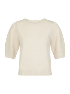 Martha Bow Knit Tee - Ivory