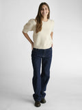 Martha Bow Knit Tee - Ivory