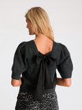 Martha Bow Knit Tee - Antracit