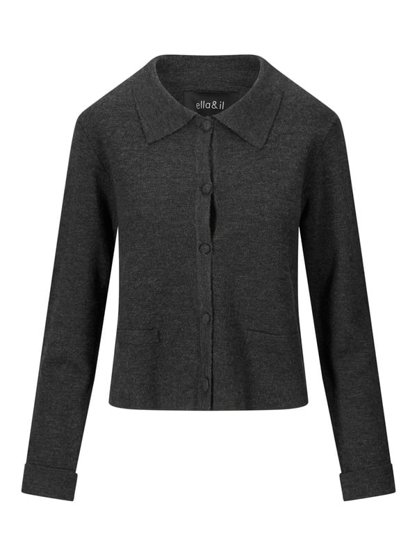 Ulla Merino Jacket - Mörkgrå melange