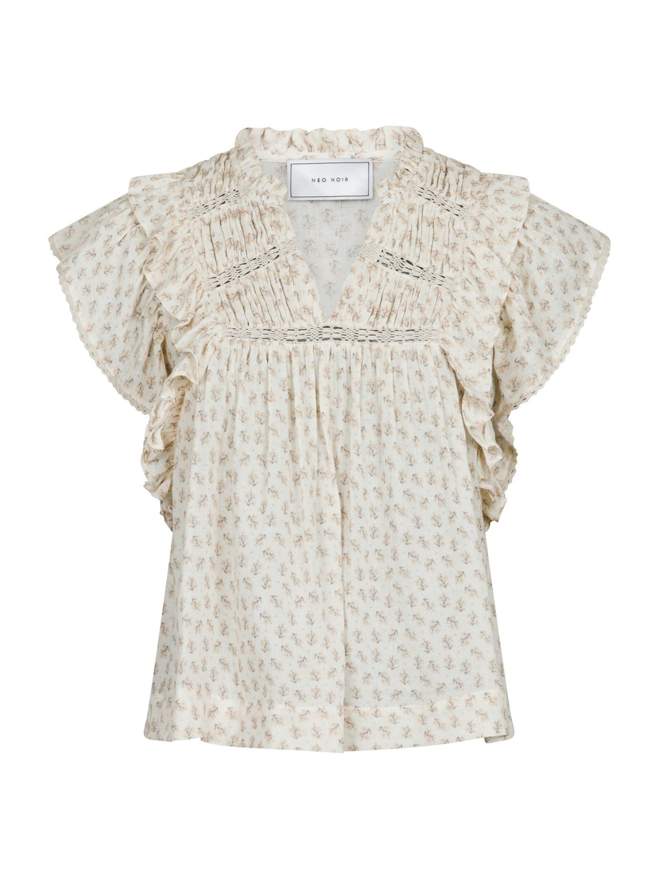 Jayla Basic Blossom Top - Creme