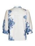 Roselle Paisley Border Blouse - Bright Blue