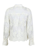 Amara Big Embroidery Blouse - Off White