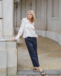 Amara Big Embroidery Blouse - Off White