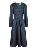 Rimini Heavy Sateen Dress - Midnight Blue