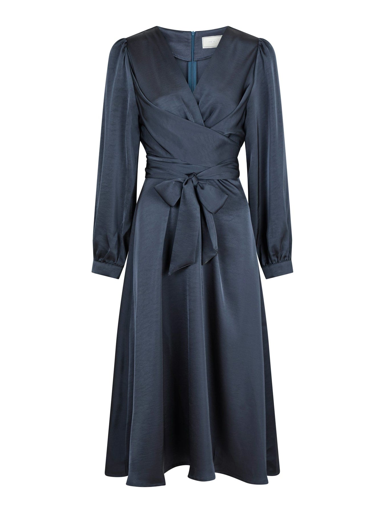 Rimini Heavy Sateen Dress - Midnight Blue