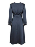 Rimini Heavy Sateen Dress - Midnight Blue