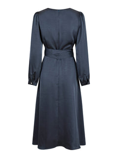 Rimini Heavy Sateen Dress - Midnight Blue