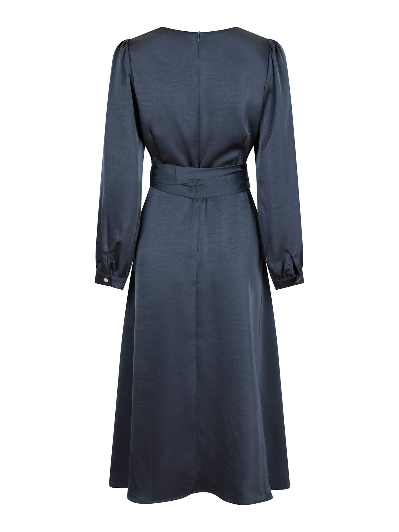 Rimini Heavy Sateen Dress - Midnight Blue