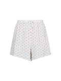 Merritt Pointelle Heart Shorts - White