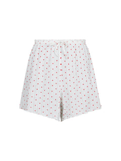 Merritt Pointelle Heart Shorts - White