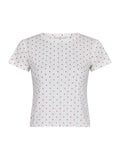 Lonnie Pointelle Heart Top - White