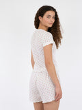Lonnie Pointelle Heart Top - White