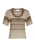 Meiko Stitch Knit Blus - Brun