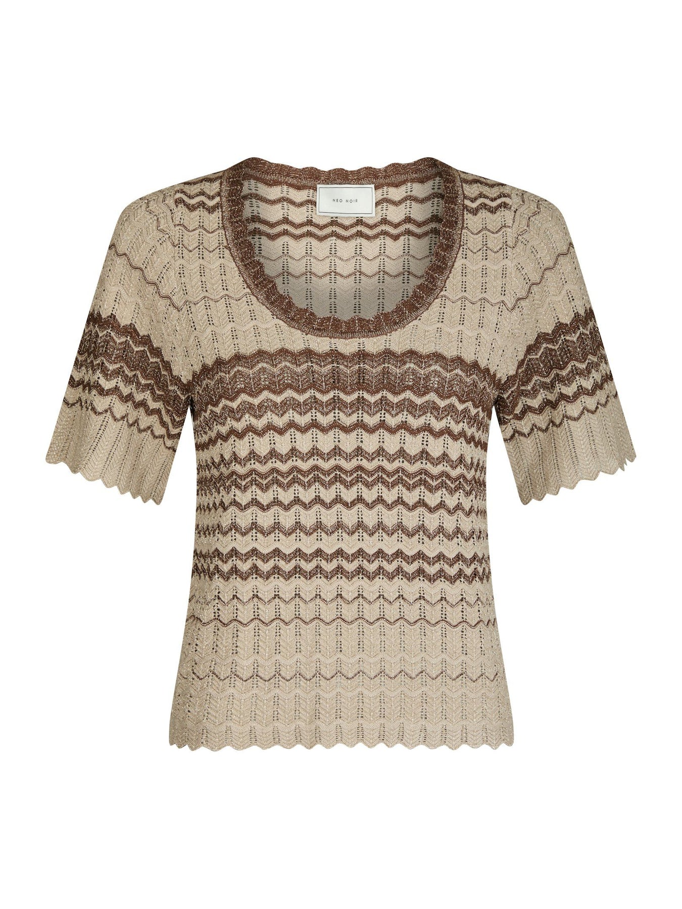 Meiko Stitch Knit Blus - Brun