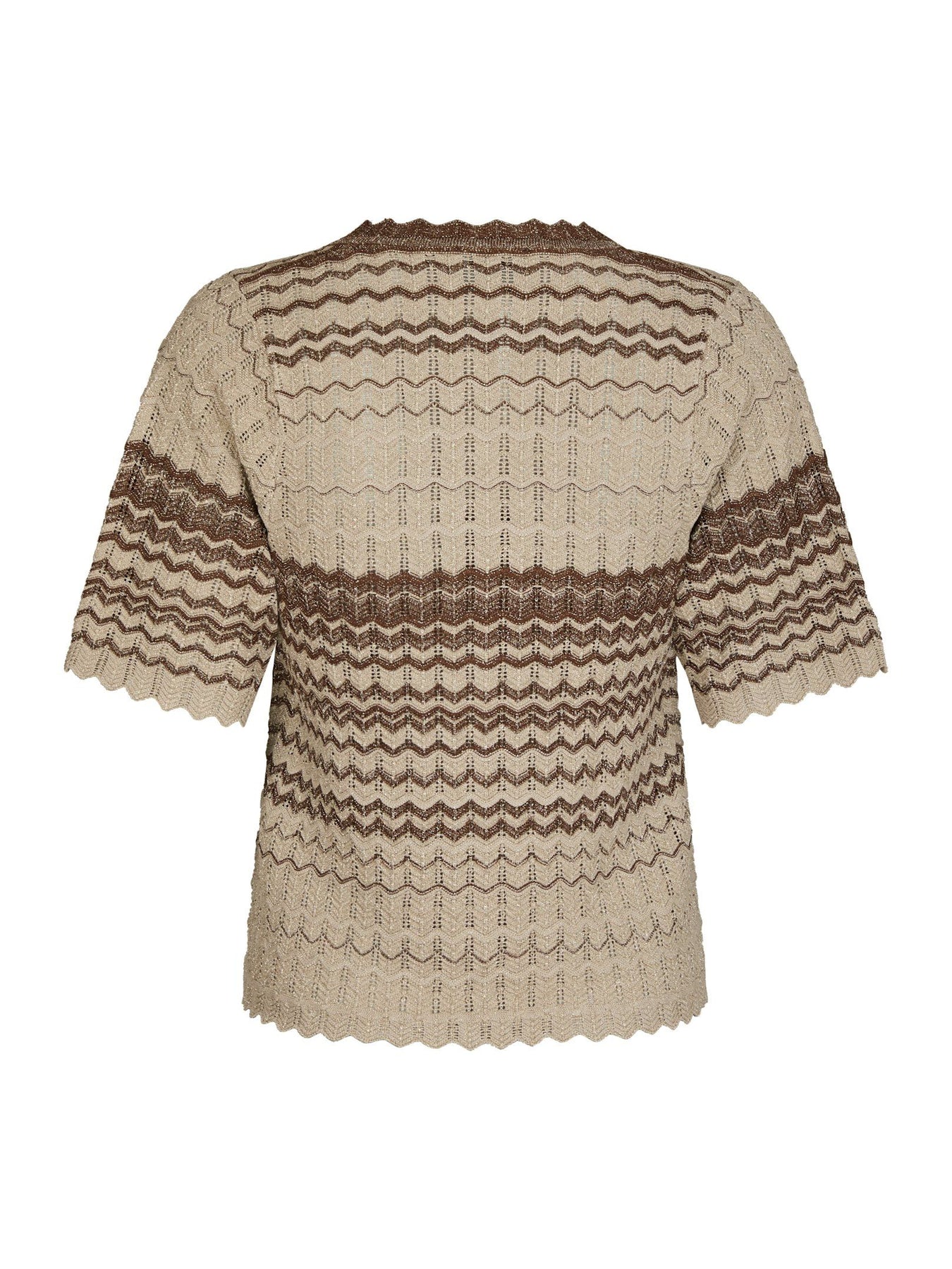 Meiko Stitch Knit Blus - Brun