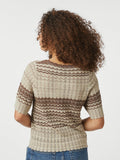 Meiko Stitch Knit Blus - Brun